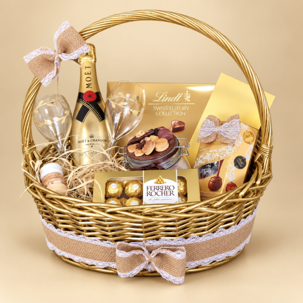 Gold Ribbon Basket