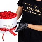 Кутия със сапунени рози в червено