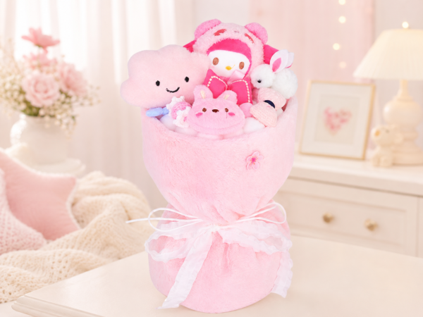 Букет с плюшени играчки