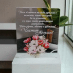 Настолна лампа подарък "Честит Празник"